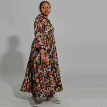 Load image into Gallery viewer, Floral Long Sleeve Shirt  Dress
